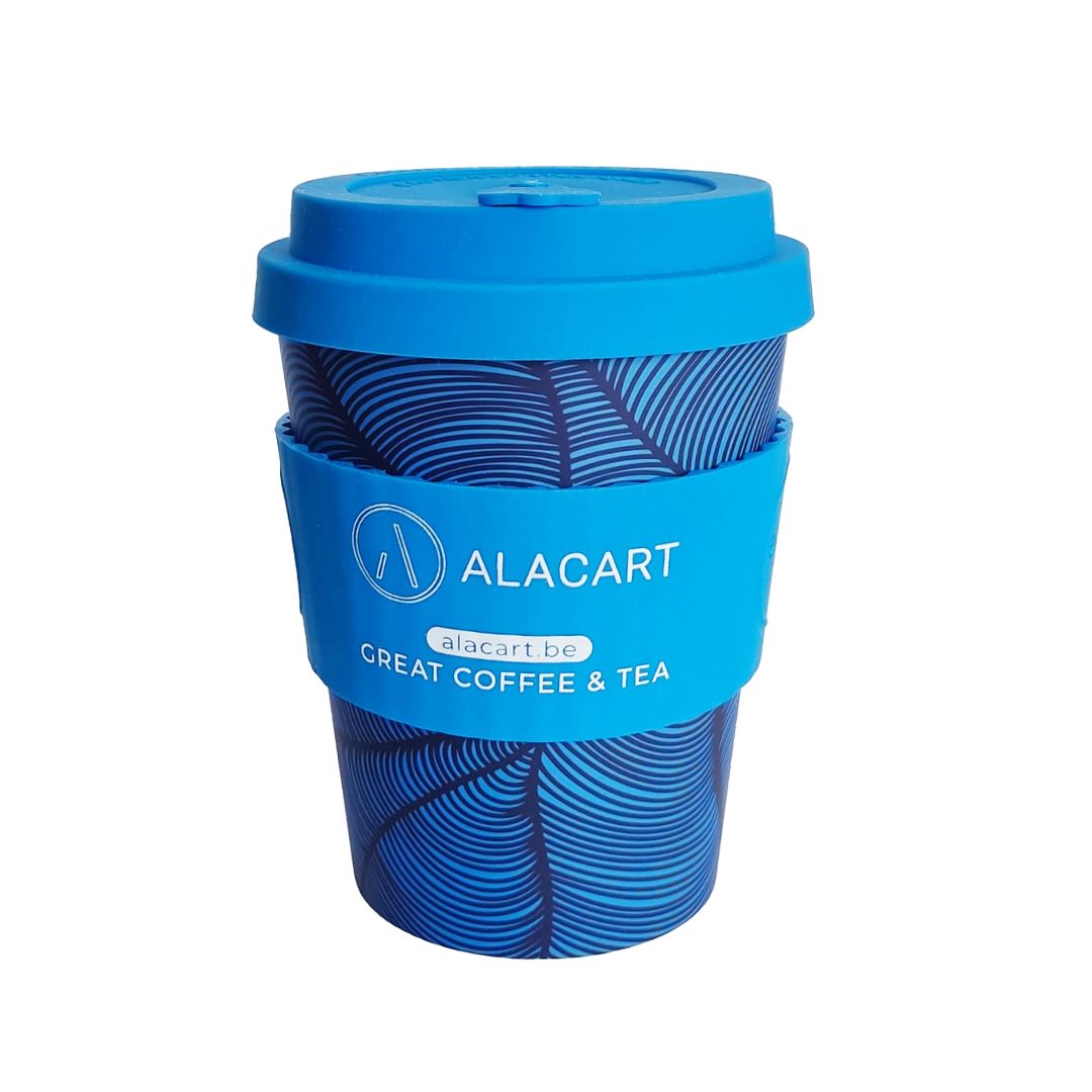 Alacart herbruikbare beker 350 ml - indigo leaf - Ecoffee Cup