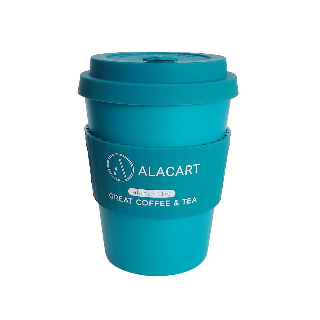 Alacart herbruikbare beker 350 ml - turquoise - Ecoffee Cup
