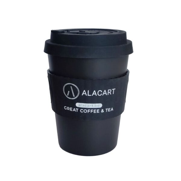 Alacart herbruikbare beker 350 ml - zwart - Ecoffee Cup