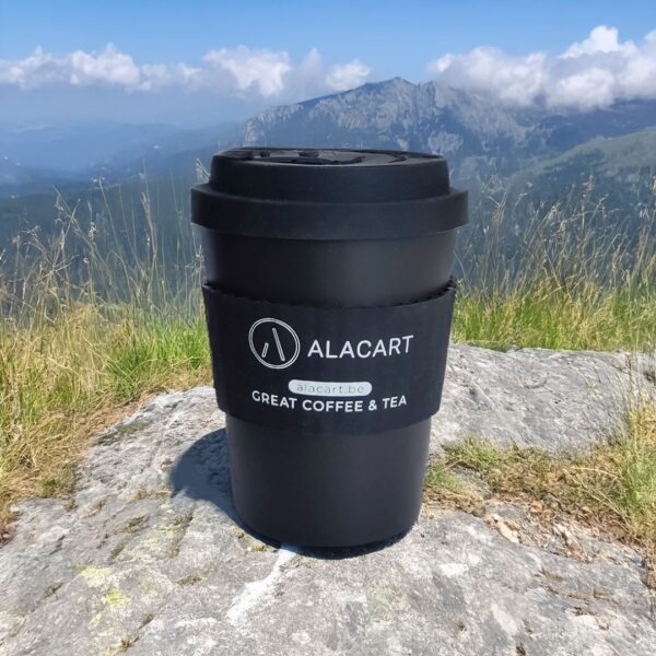 Alacart herbruikbare beker 350 ml - zwart - Ecoffee Cup